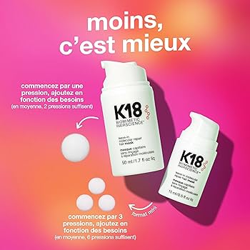 Masque K18 Molecular Repair Réparation Cheveux 4 min livraison rapide