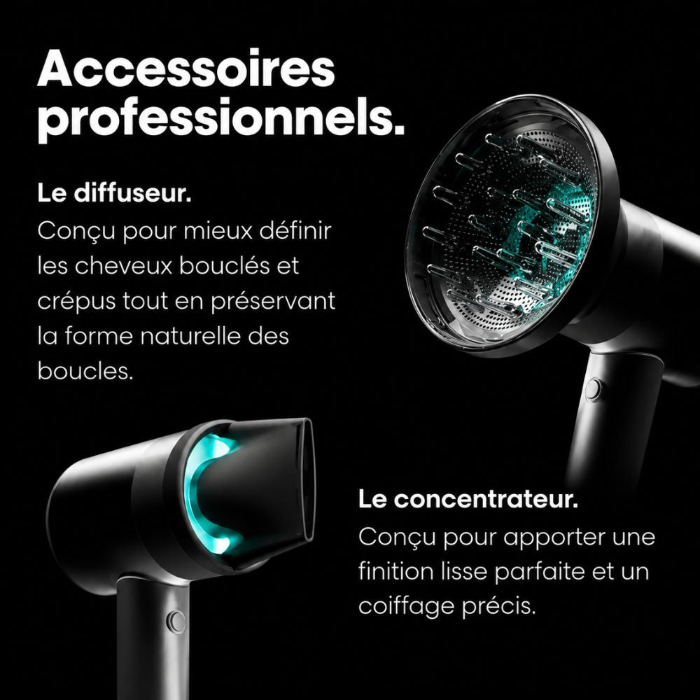 Diffuseur et concentrateur AirLight Pro pour séchage professionnel, définition des boucles et coiffage précis