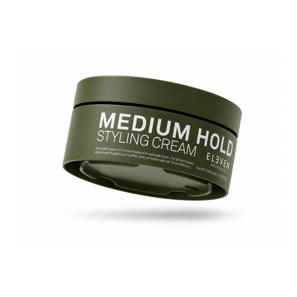 Crème coiffante Eleven Australia Medium Hold Styling Cream pour fixation moyenne, texture naturelle et coiffage flexible