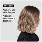 Résultat Blondifier L’Oréal Professionnel apportant brillance et douceur aux cheveux blonds sensibilisés