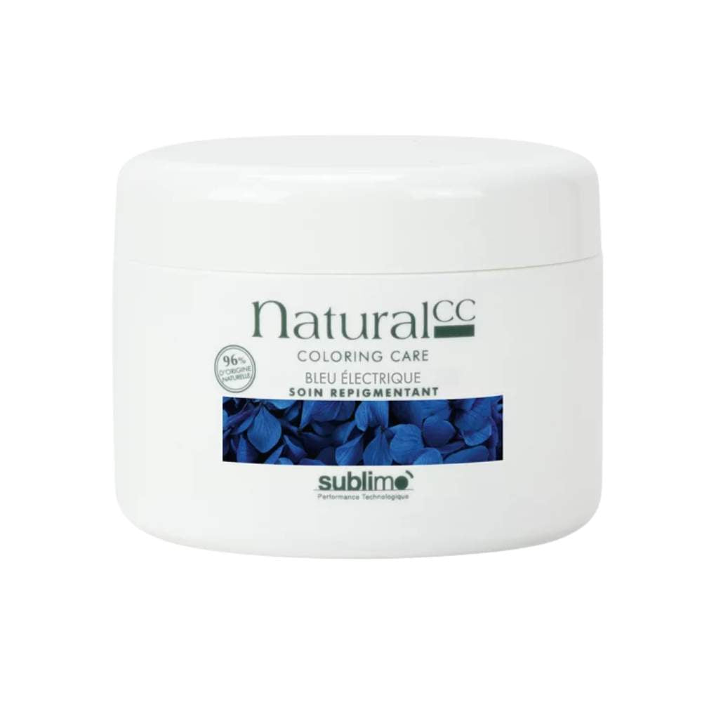 Soin repigmentant bleu électrique pour coloration capillaire intense