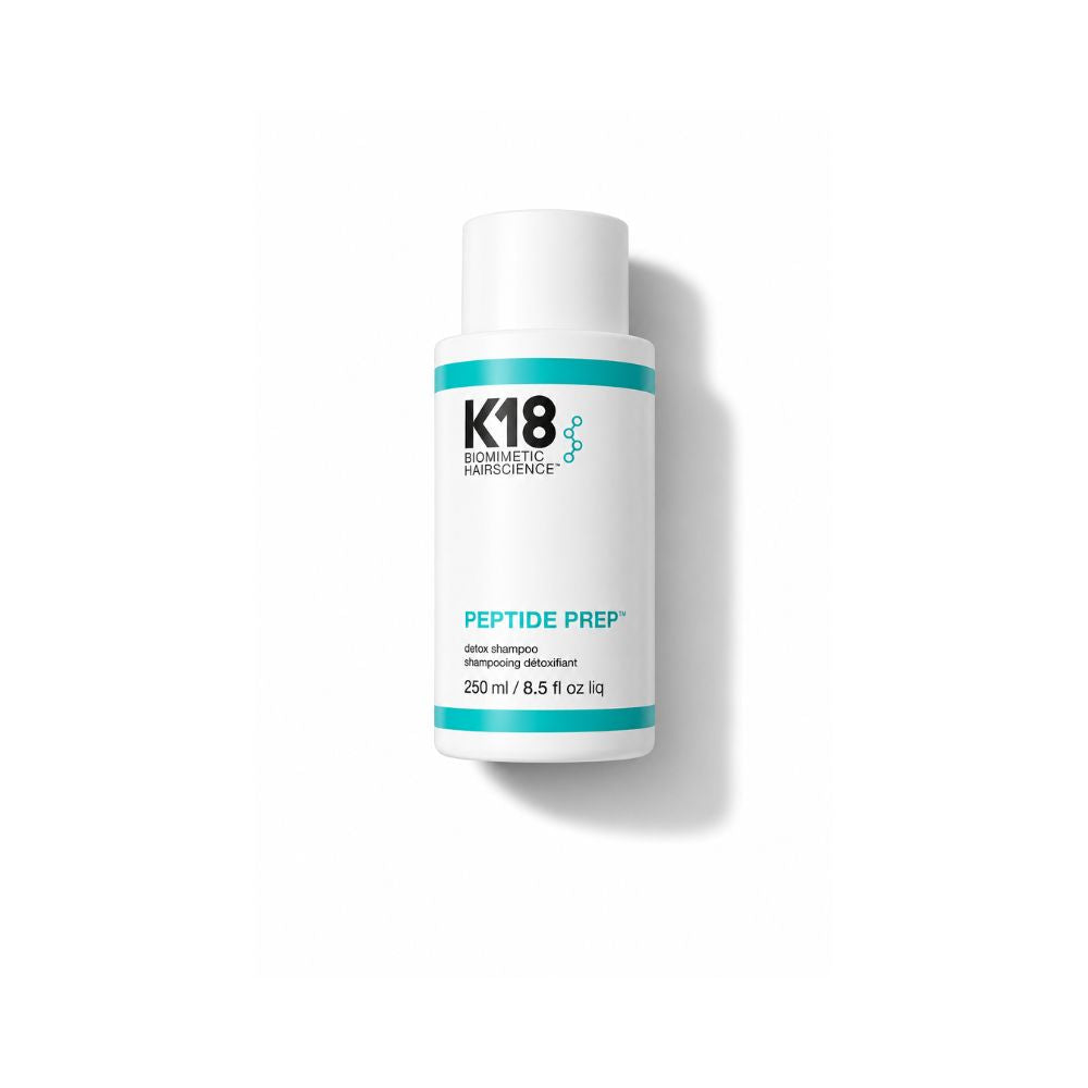 Shampoing détoxifiant K18 Peptide Prep éliminant impuretés et résidus pour préparer la réparation capillaire