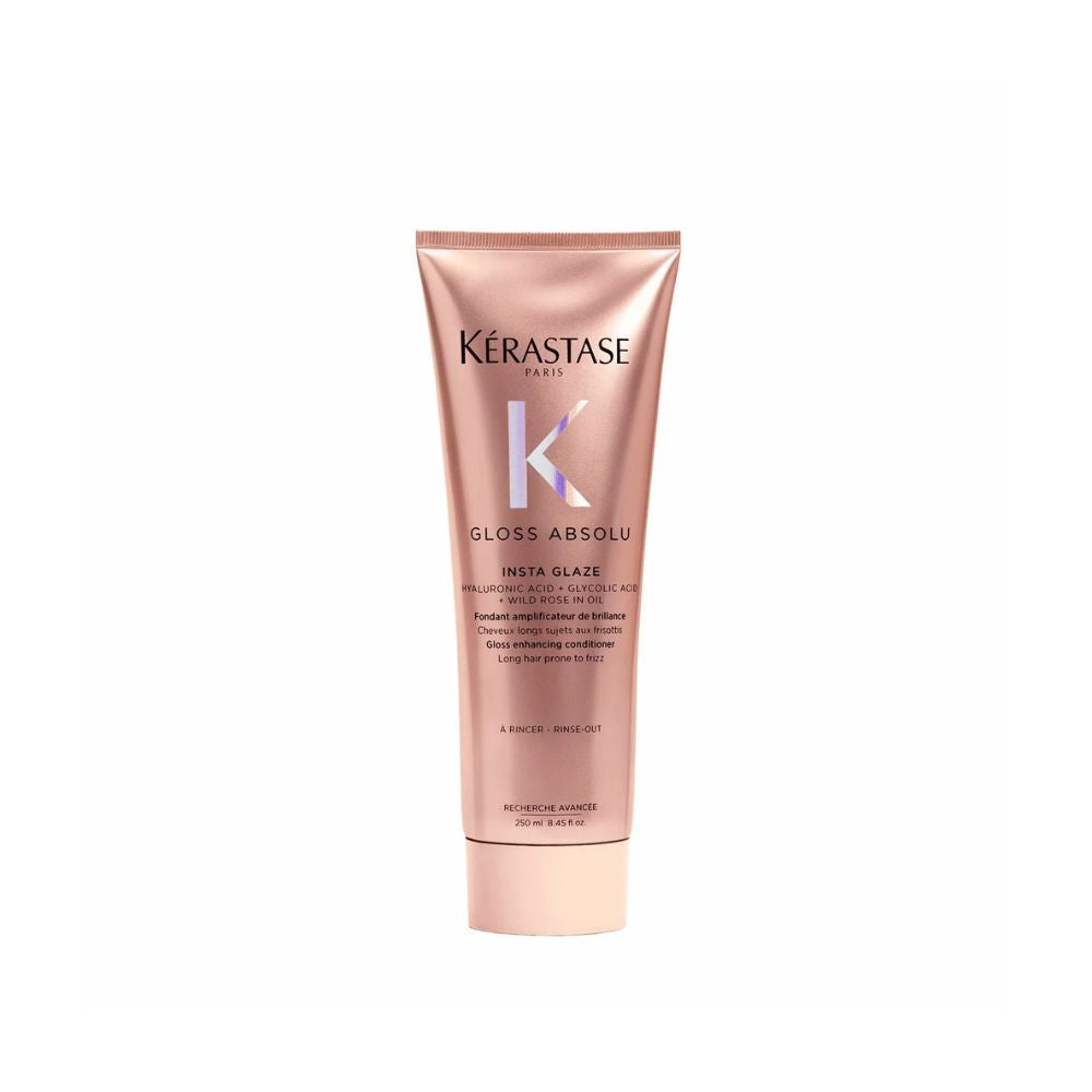 Soin Kérastase Gloss Absolu Insta Glaze pour lisser, hydrater et illuminer les cheveux longs sujets aux frisottis