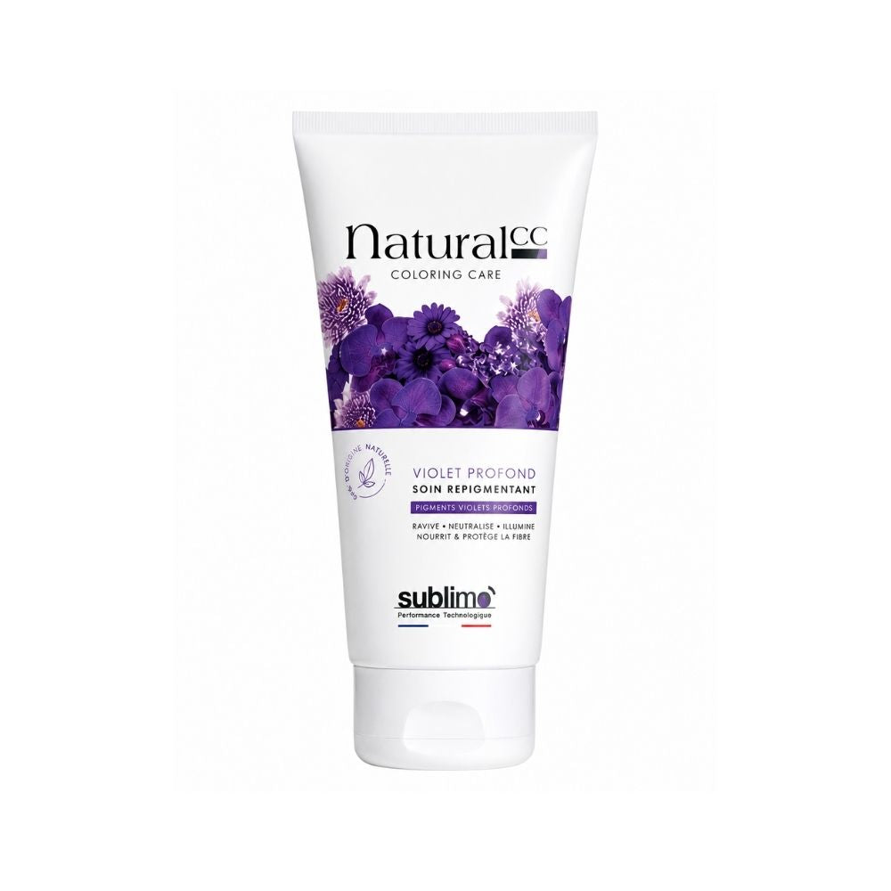 Soin pigmentant violet profond pour raviver cheveux colorés