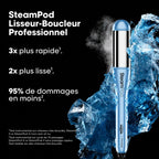 Lisseur boucleur SteamPod professionnel réduisant les dommages capillaires