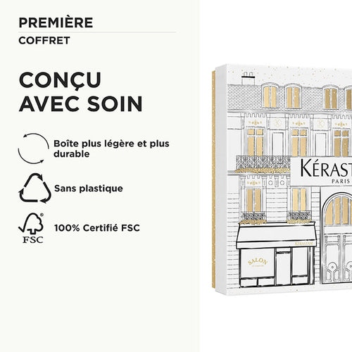 Coffret Kérastase Première : Concentré + Bain Décalcifiant Réparateur. -93% de casse, +96% de réparation dès 1 usage. Pour cheveux abîmés. Stalter.
